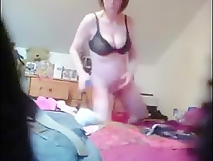 Masturbation by mom in the bed room caught by hidden cam