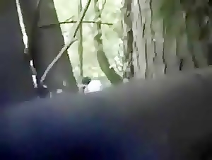 Young couple gets caught in the forest