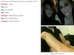 Omegle two cute teens gets horny watching their chatmate