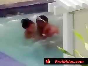 black couple fucking on jacuzzi amateur caught video