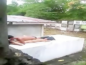 real couple caught in cemetery fucking - sex tape 2019