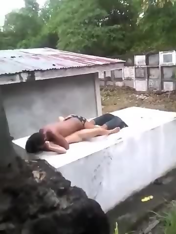 Duenas Cemetery Scandal - real couple caught in cemetery fucking - sex tape 2019