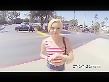 Public sex pick up with kinky blonde spinner