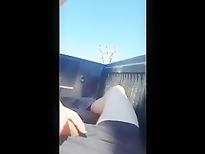 outdoor facial in the back of the truck