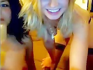 2 Hot Girlfriends Share Cock On Webcam