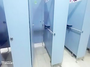 Amateur sex fucking in the bathroom in public