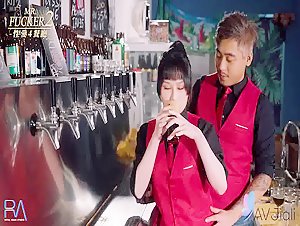 Busty Bartender Xu Xiaoxin Fucks her Perverted Boss